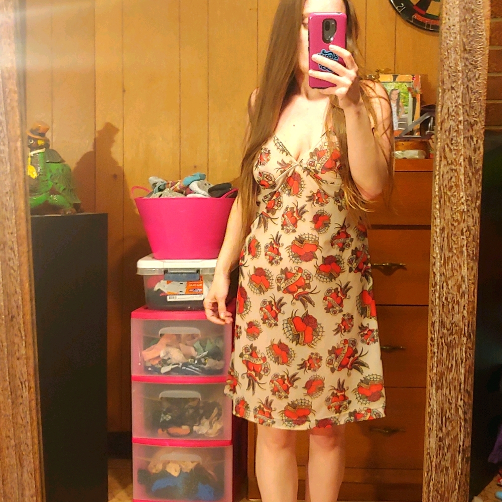 Sheer Harley Davidson slip dress